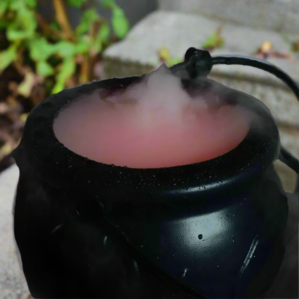 Halloween Witch Cauldron Fog Machine – LED Smoke Fogger And Water Fountain Prop For Spooky DIY Haunted House And Party Ambience