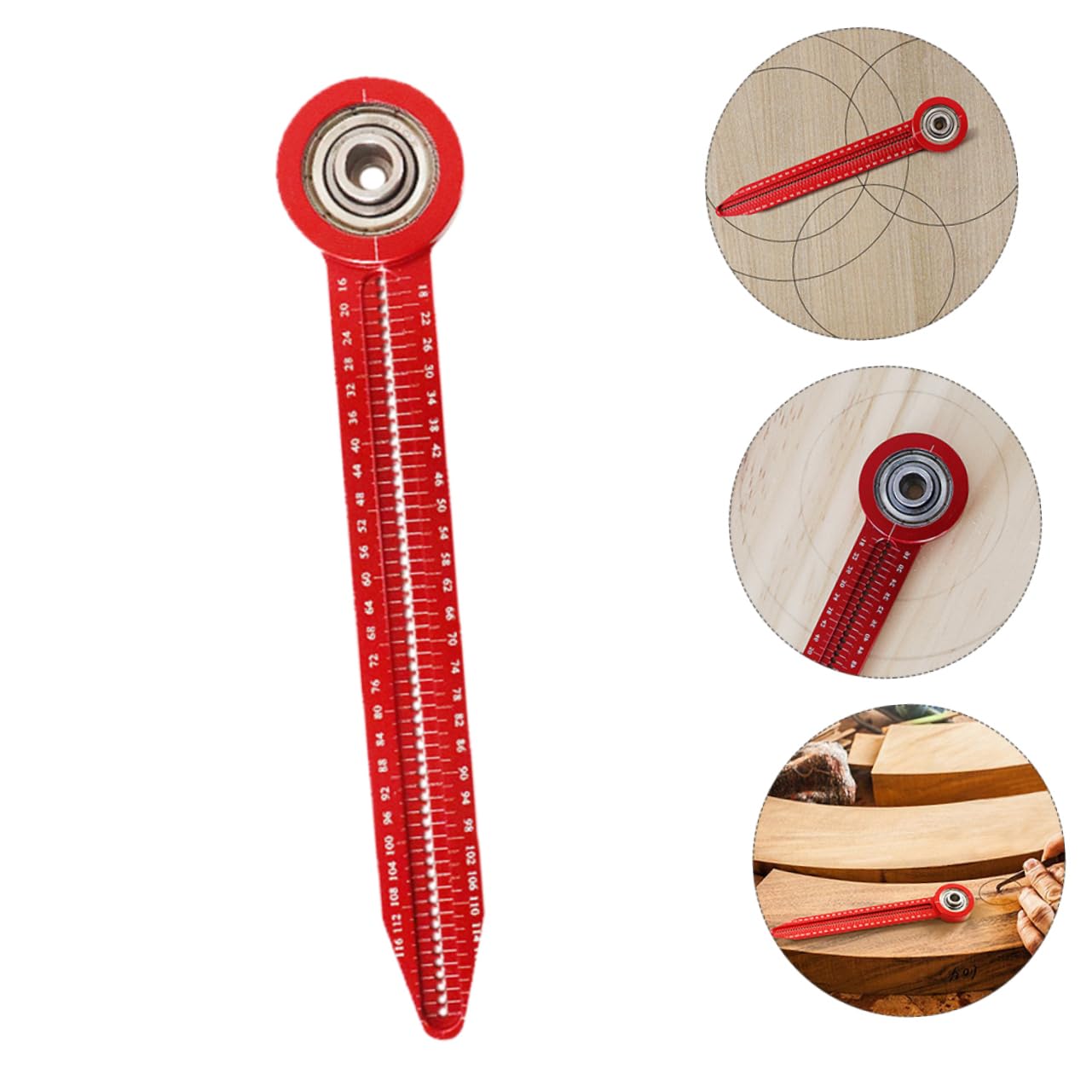Woodworking Scribe Gauge & Compass – Multi-Function Circular Drawing Tool with Precision Hole Ruler for Accurate Carpentry Marking