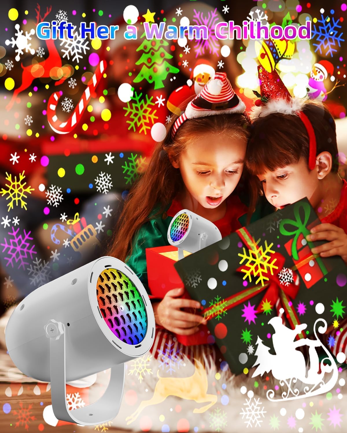 Halloween Pumpkin LED Projector – USB Powered Rotating Night Light with Snowflake Patterns for Holiday Parties and Room Decor