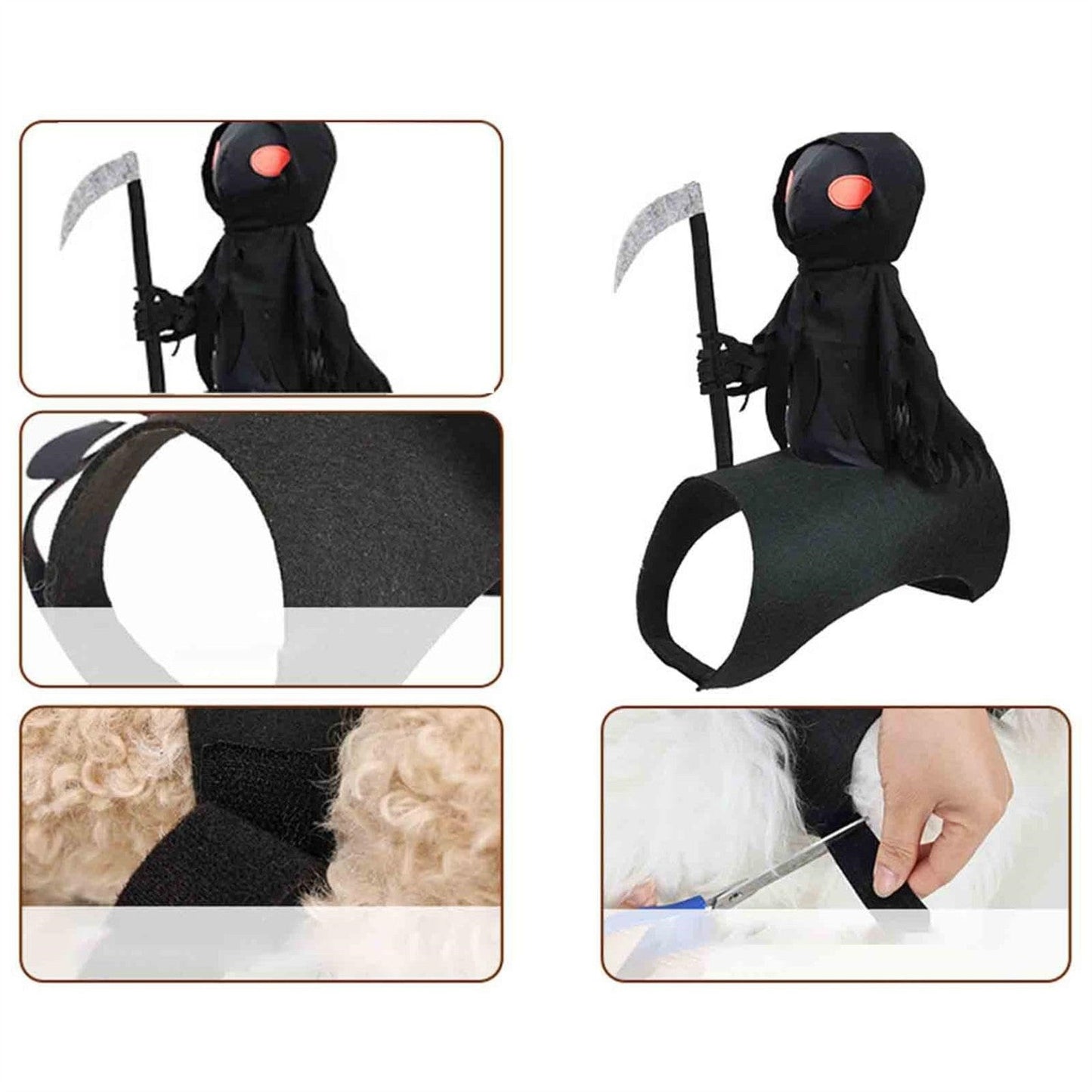 Halloween Dog Skeleton Costume – Funny Festival Pet Outfit for Medium and Large Dogs, Party Cosplay Clothing, and Holiday Dress-Up