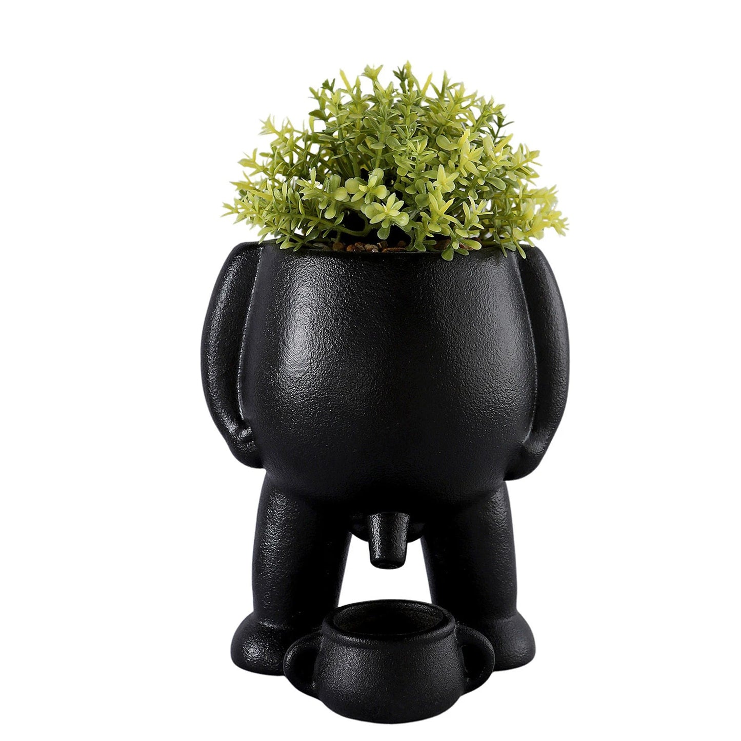Funny Peeing Retro Resin Flower Pot – Creative Planter with Drainage Holes, Figurine Design for Succulents, Flowers, and Unique Home Décor