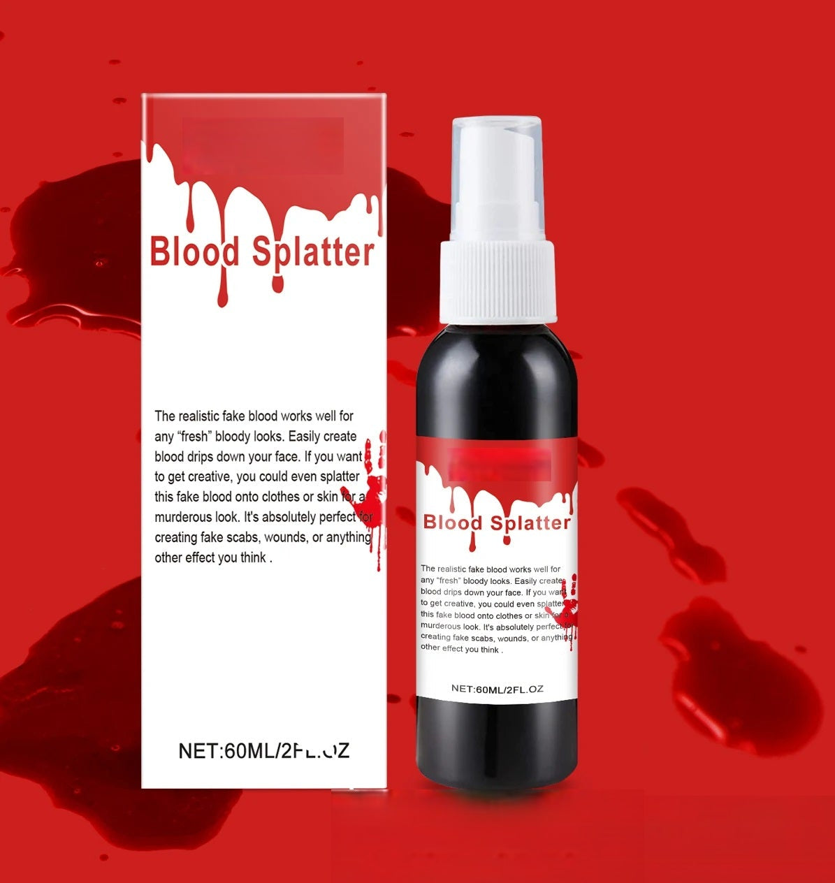 Halloween Fake Blood Spray Makeup – Cosplay Plasma Spray For Zombie, Vampire, Monster Effects, Masquerade, Festival And Prank Props