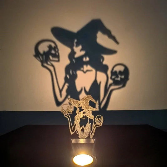 Halloween Decorative Candle Holder – Scary Resin Candlestick Ornament Desk Accessory for Haunted Room Ambiance and Festival Party Décor