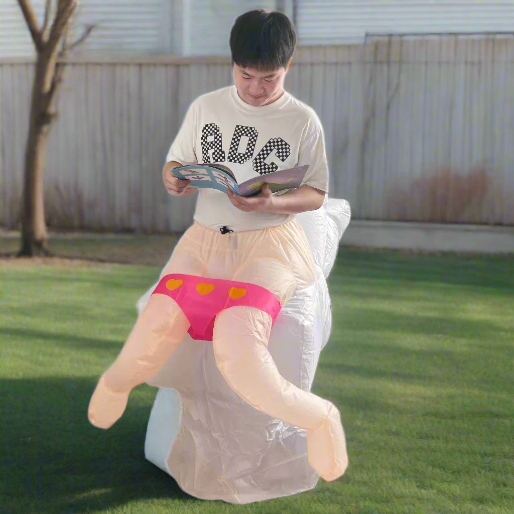 Funny Toilet Inflatable Costume – Realistic Parent-Child Family Halloween Outfit for Entertainment, Festivals, and Hilarious Party Roleplay Props