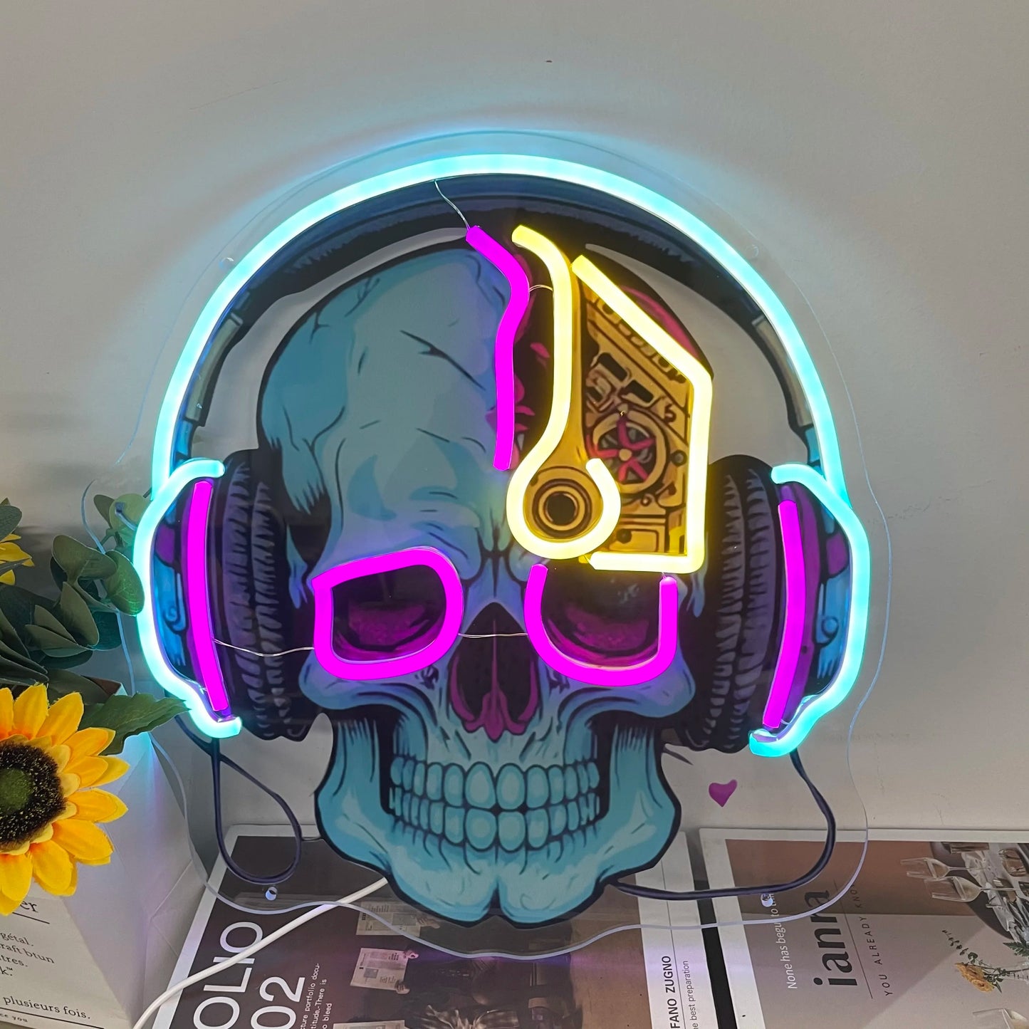 Custom Skull LED Neon Night Light – Personalized Skull Sign For Bedroom, Living Room, Game Room, Bar, and Unique Gifts