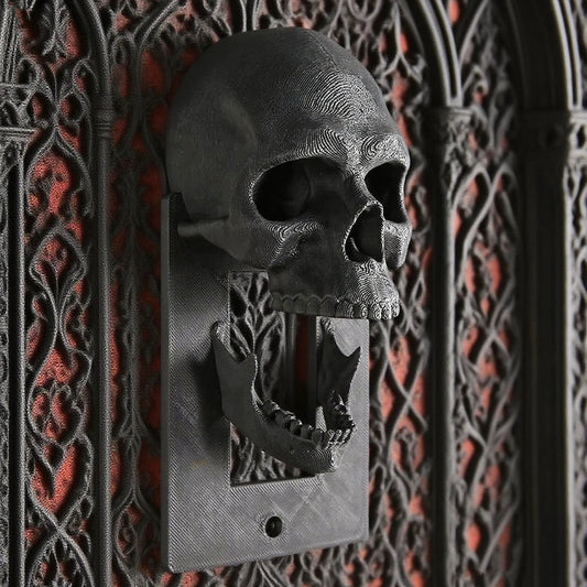 Halloween Skull Switch Decorative Cover – 3D Gothic Wall Switch Plate Adds Dark Mystery to Bedroom, Bar, or Spa Decor