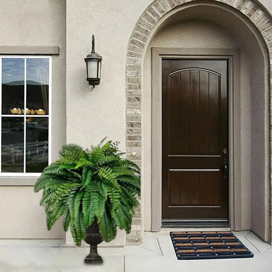 Artificial Boston Fern Plant - Realistic UV Resistant Greenery for Home Decor, Reusable Faux Shrubs for Indoor/Outdoor Style