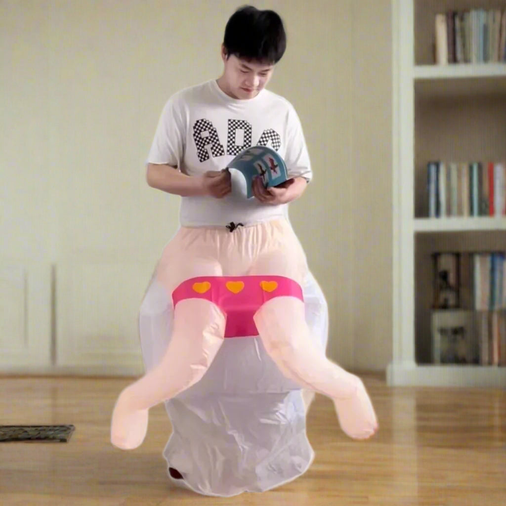 Funny Toilet Inflatable Costume – Realistic Parent-Child Family Halloween Outfit for Entertainment, Festivals, and Hilarious Party Roleplay Props