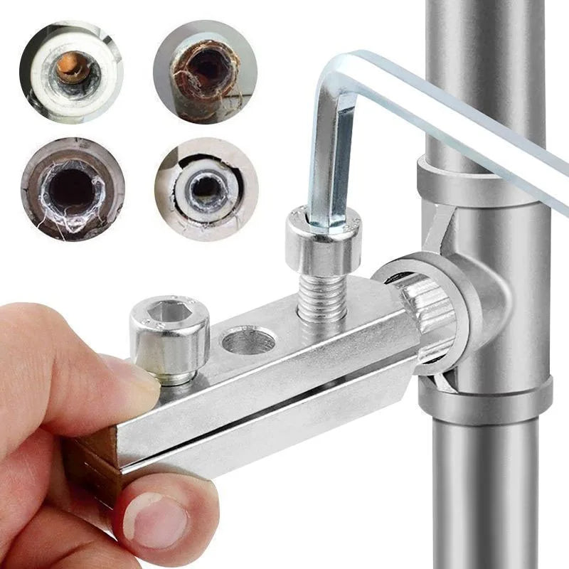 Angle Valve Broken Wire Extractor Tool Set – Water-Tap Thread Remover for 4/6 Points, Repair Faucet Threads, Remove Broken Screws & Pipe Debris