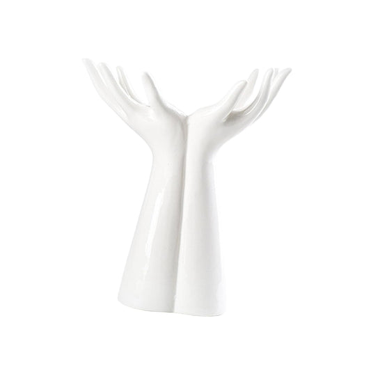 Nordic Ceramic Hand Vase – Creative Modern Flower Holder for Living Room, Office & Minimalist Home Décor Statement Piece
