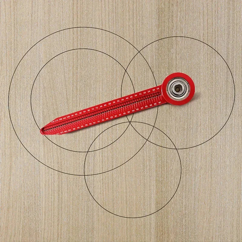 Woodworking Scribe Gauge & Compass – Multi-Function Circular Drawing Tool with Precision Hole Ruler for Accurate Carpentry Marking