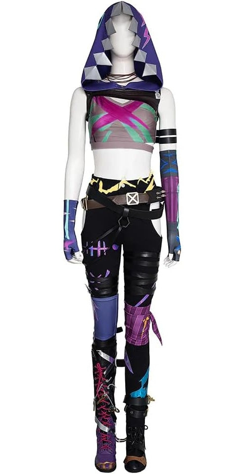 Cosplay Jumpsuit – 3D Printed Jinx Zentai Costume for Women’s Halloween, Anime, and Gaming Parties