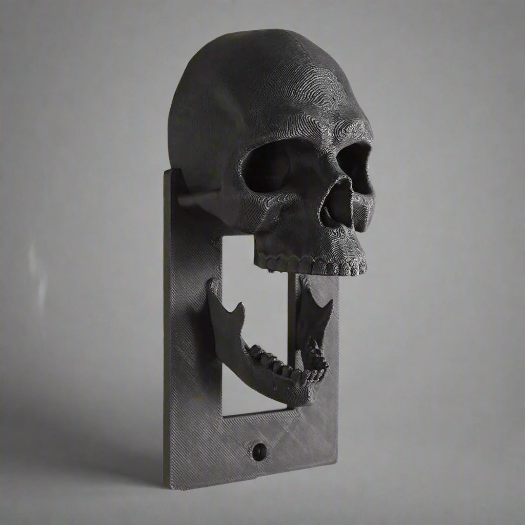 Halloween Skull Switch Decorative Cover – 3D Gothic Wall Switch Plate Adds Dark Mystery to Bedroom, Bar, or Spa Decor