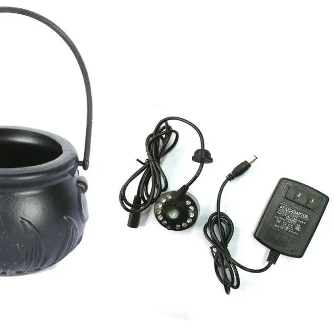 Halloween Witch Cauldron Fog Machine – LED Smoke Fogger And Water Fountain Prop For Spooky DIY Haunted House And Party Ambience