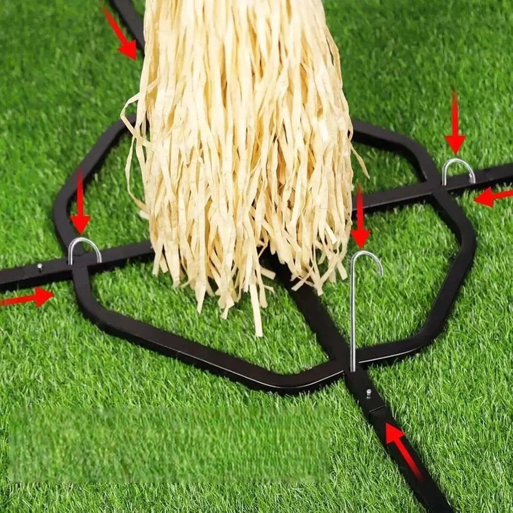 Halloween Flying Witch on Broom – Animatronic Witch with Luminous Eyes for Outdoor Yard Party Props and Haunted House Decor