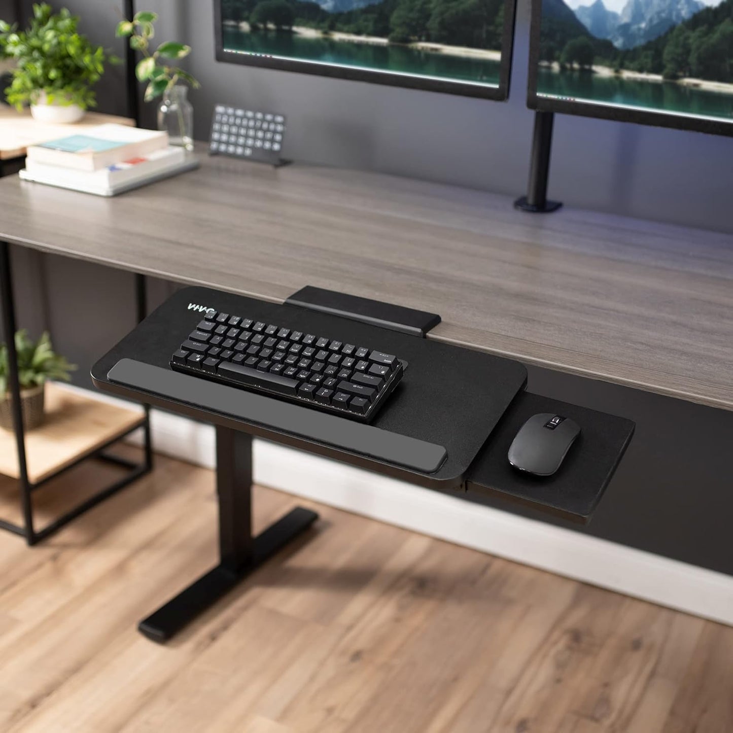 Adjustable Keyboard Tray – Slide-Out Under-Desk Holder with Height & Angle Control for Comfort Typing at Home & Office