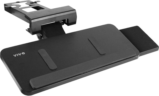 Adjustable Keyboard Tray – Slide-Out Under-Desk Holder with Height & Angle Control for Comfort Typing at Home & Office