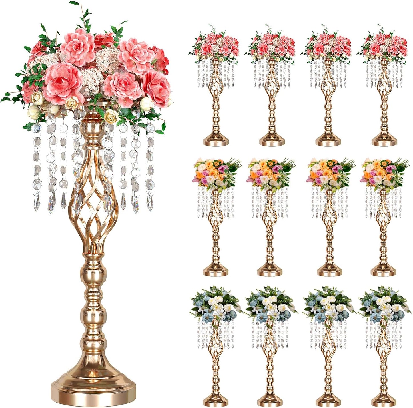 Wrought Iron Metal Stand & Tealight Candle Holder – Versatile Centerpiece for Weddings, Home Decor, Parties, and Holiday Tables