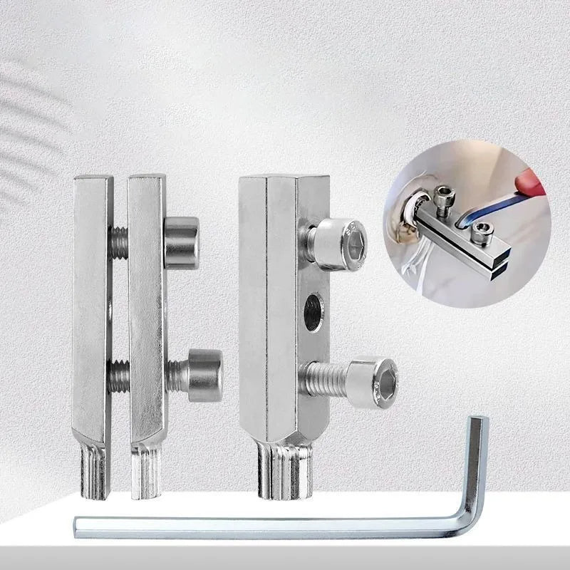 Angle Valve Broken Wire Extractor Tool Set – Water-Tap Thread Remover for 4/6 Points, Repair Faucet Threads, Remove Broken Screws & Pipe Debris