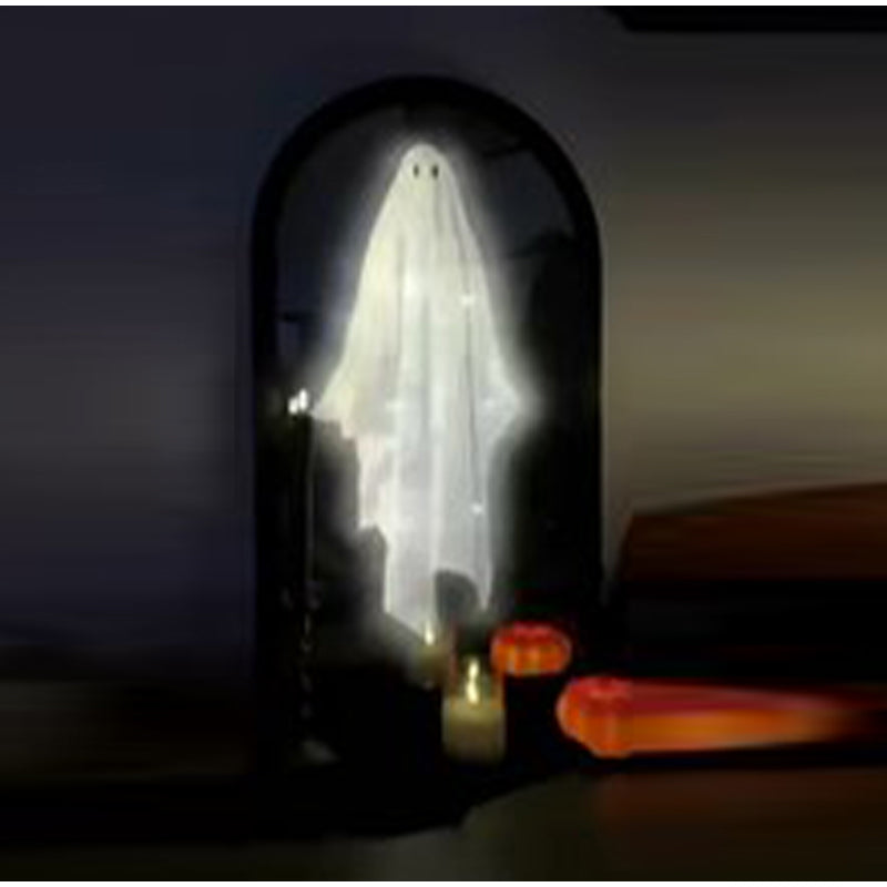 Halloween Ghost Mirror Decoration – Scary Hologram Wall Mirror with Spooky Projection for Haunted Room Atmosphere and Terrifying Party Displays