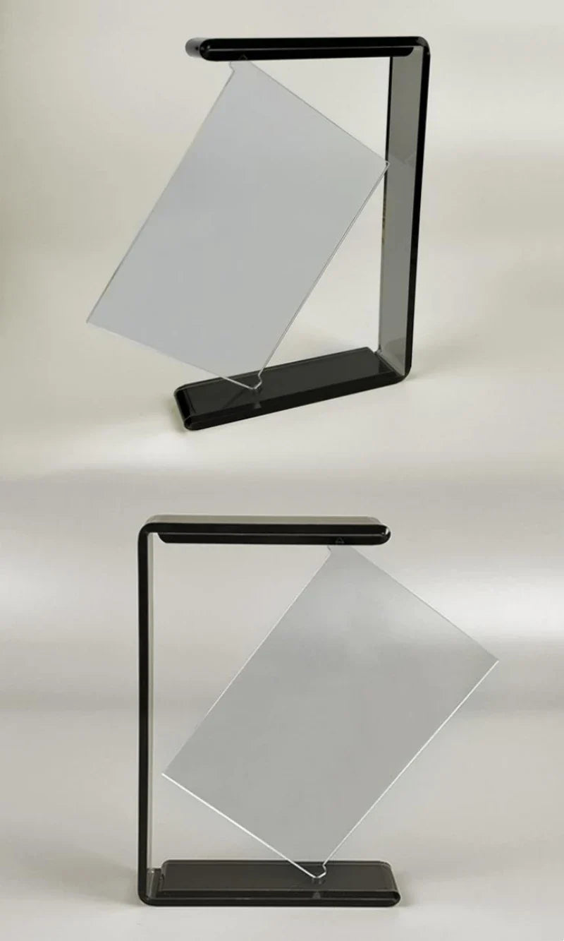 Double-sided Rotating Acrylic Photo Frame – 6-inch Transparent HD Display for Weddings, Home Decor, Capturing Memories with Elegant Wedding and Anniversary Love