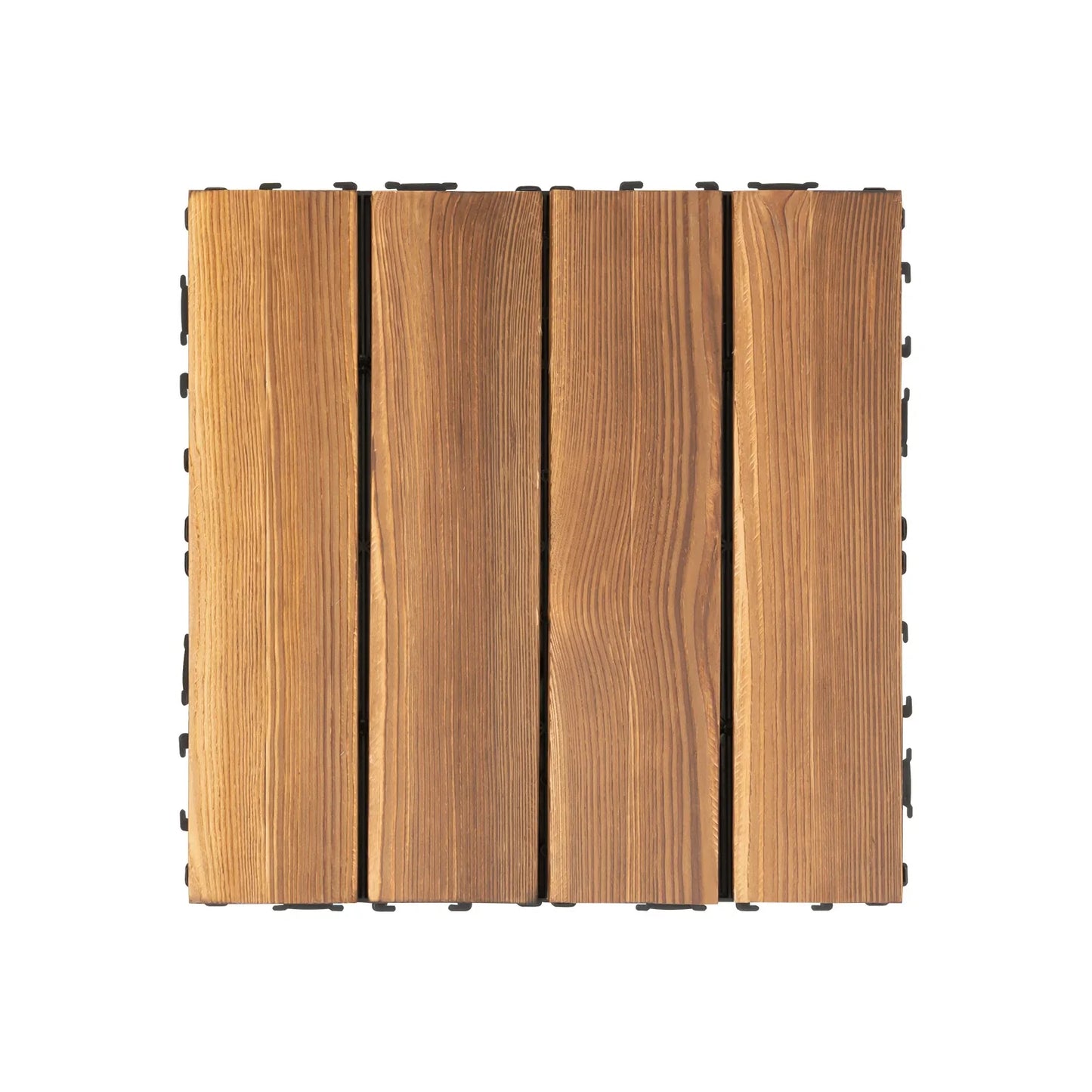 Interlocking Wood Flooring Tiles – 36-Pack 30x30cm DIY Floor Renovation System for Indoor/Outdoor Areas, Easy Click-Lock, Durable, Stylish Deck or Patio Upgrade