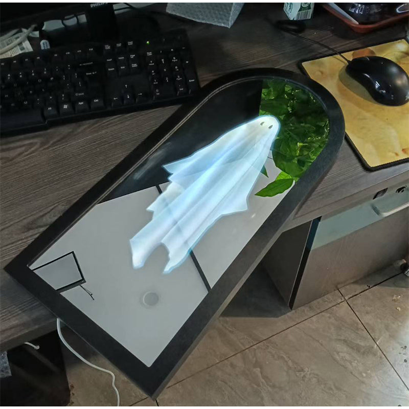 Halloween Ghost Mirror Decoration – Scary Hologram Wall Mirror with Spooky Projection for Haunted Room Atmosphere and Terrifying Party Displays