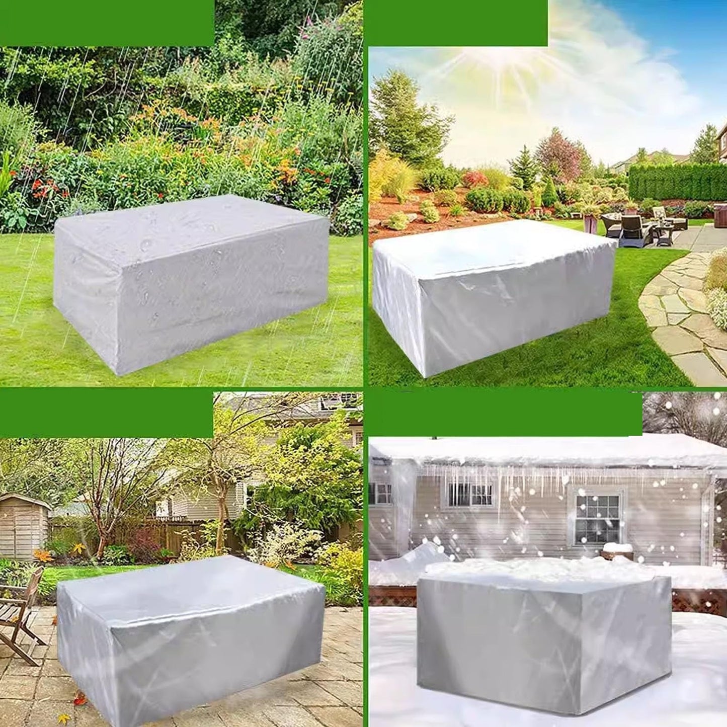 Outdoor Garden Furniture Rain Cover - Heavy Duty Waterproof Dust Shield for Patio Chair, Sofa, and Table Protection