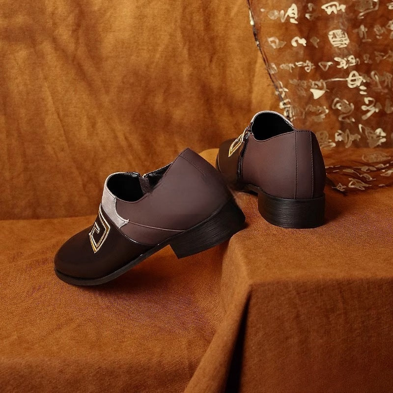 Cosplay Shoes Comic Game for Con Halloween Party – Fulujiacos Morax Geo Daddy Anime Comic Game Shoes Prop for Halloween Roleplay