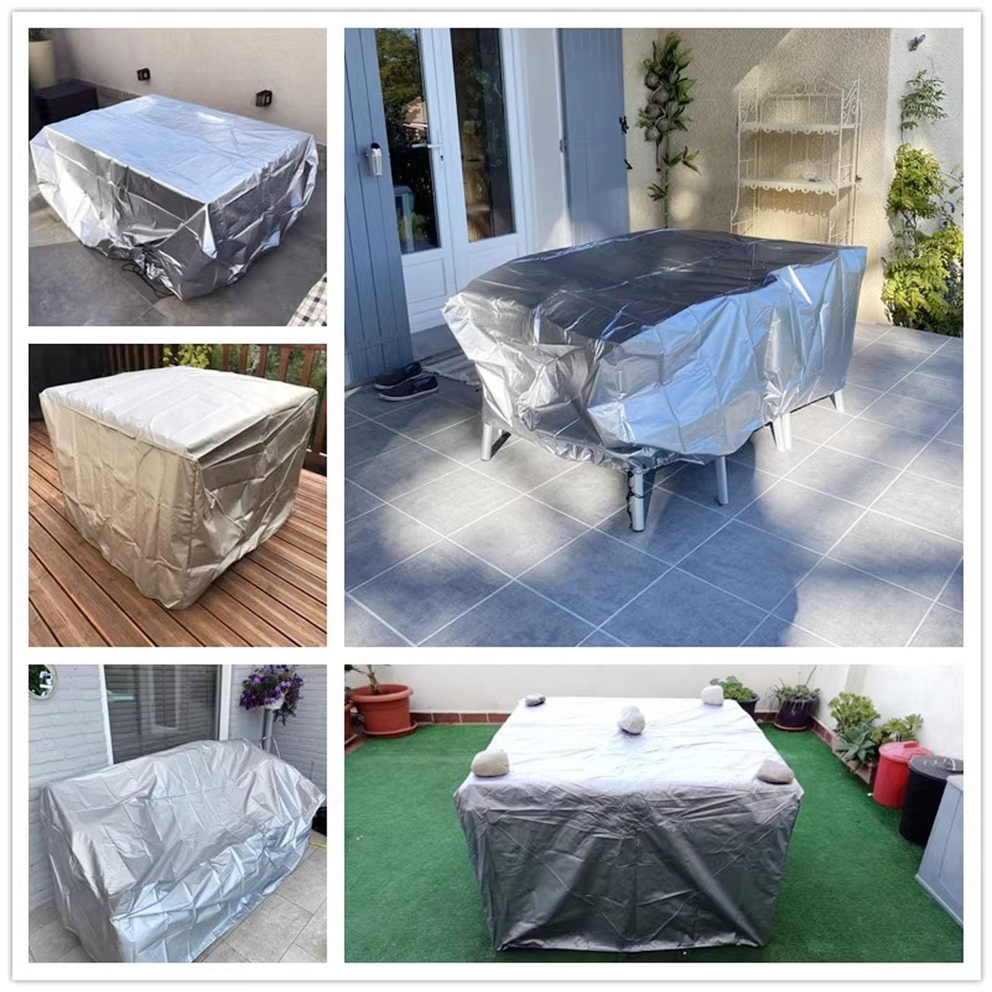 Outdoor Garden Furniture Rain Cover - Heavy Duty Waterproof Dust Shield for Patio Chair, Sofa, and Table Protection