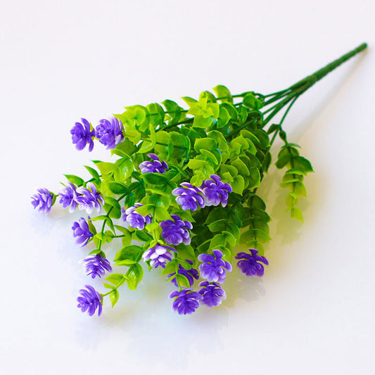 Artificial Flower Bundle – UV Resistant Faux Shrubs for Outdoor Garden & Wedding Decoration