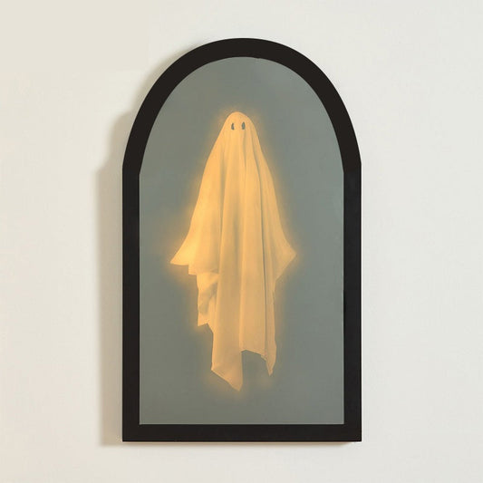 Halloween Ghost Mirror Decoration – Scary Hologram Wall Mirror with Spooky Projection for Haunted Room Atmosphere and Terrifying Party Displays