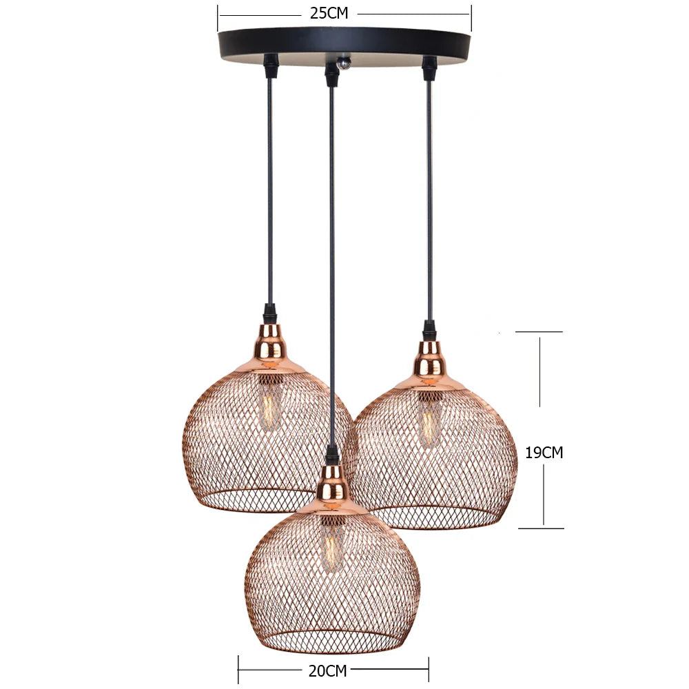 Nordic Modern Bird Cage Chandelier – Elegant Rose Gold Light Fixture for Dining Rooms, Living Rooms, Bars, and Walkways