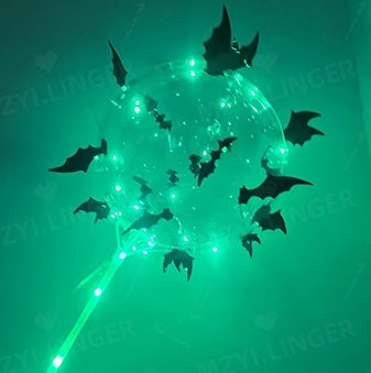 Halloween Balloon Set – Bat Stickers with Clear Bobo Balloons, Day of the Dead and Party Decorations