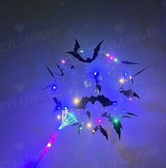 Halloween Balloon Set – Bat Stickers with Clear Bobo Balloons, Day of the Dead and Party Decorations