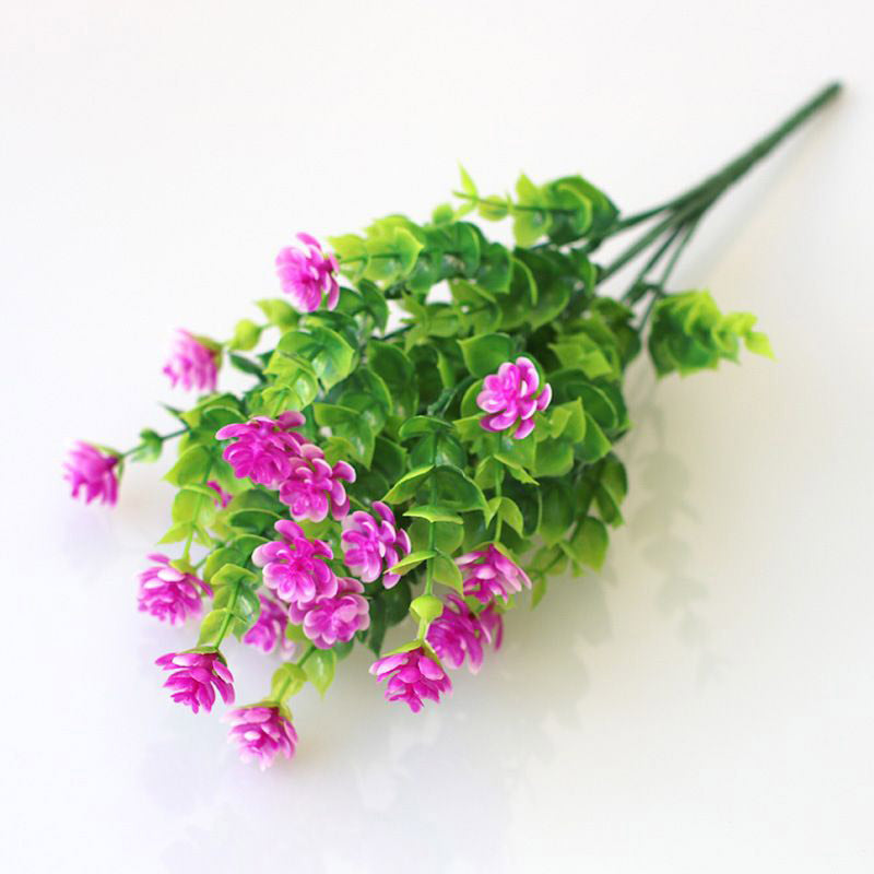 Artificial Flower Bundle – UV Resistant Faux Shrubs for Outdoor Garden & Wedding Decoration