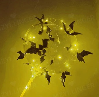 Halloween Balloon Set – Bat Stickers with Clear Bobo Balloons, Day of the Dead and Party Decorations