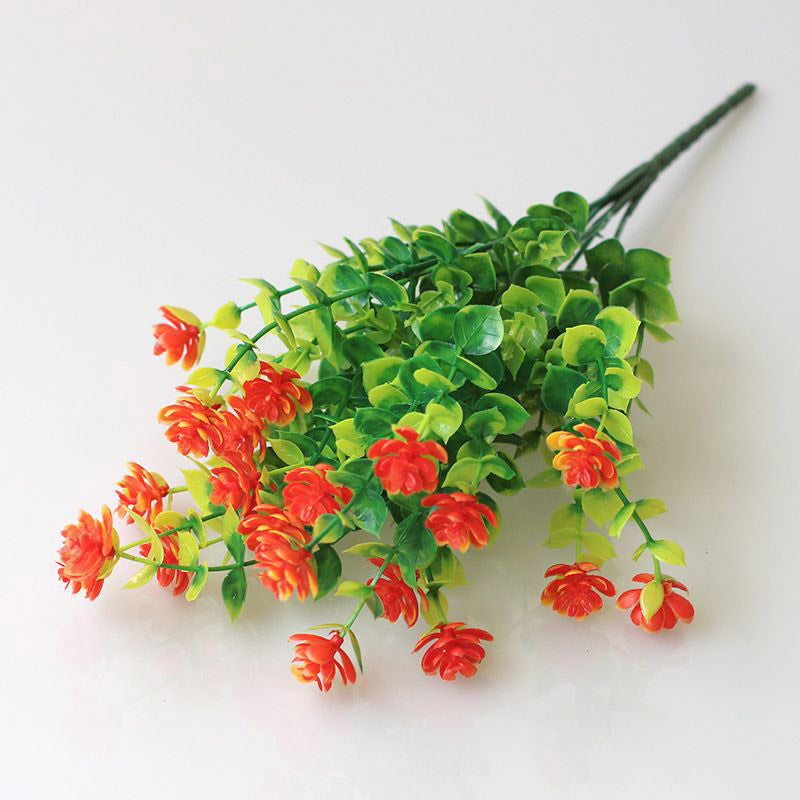 Artificial Flower Bundle – UV Resistant Faux Shrubs for Outdoor Garden & Wedding Decoration