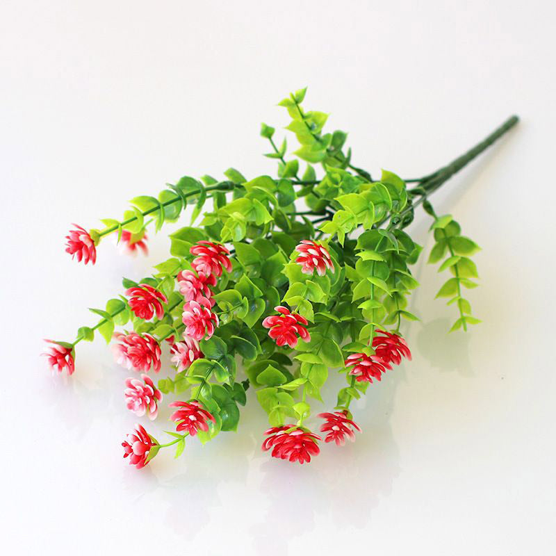 Artificial Flower Bundle – UV Resistant Faux Shrubs for Outdoor Garden & Wedding Decoration