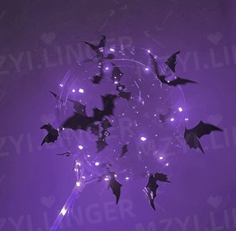 Halloween Balloon Set – Bat Stickers with Clear Bobo Balloons, Day of the Dead and Party Decorations