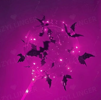 Halloween Balloon Set – Bat Stickers with Clear Bobo Balloons, Day of the Dead and Party Decorations