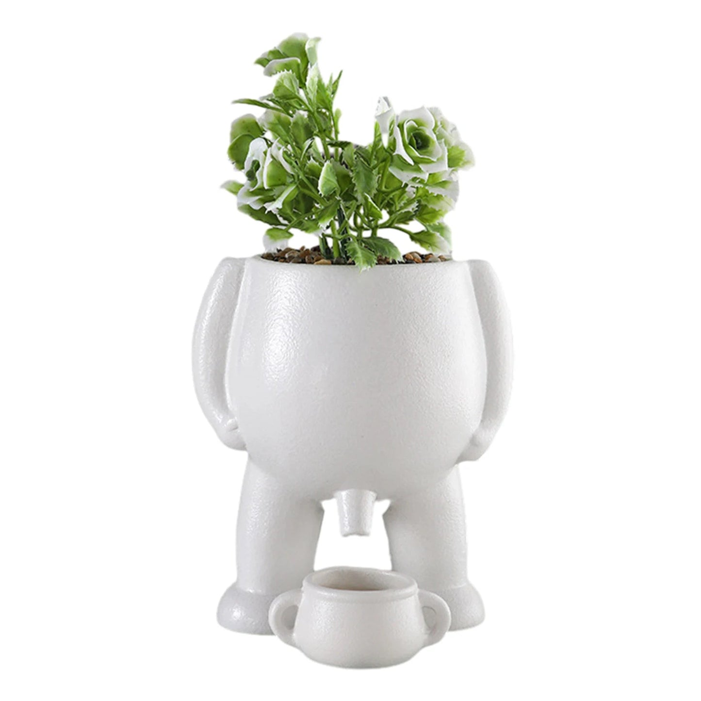 Funny Peeing Retro Resin Flower Pot – Creative Planter with Drainage Holes, Figurine Design for Succulents, Flowers, and Unique Home Décor