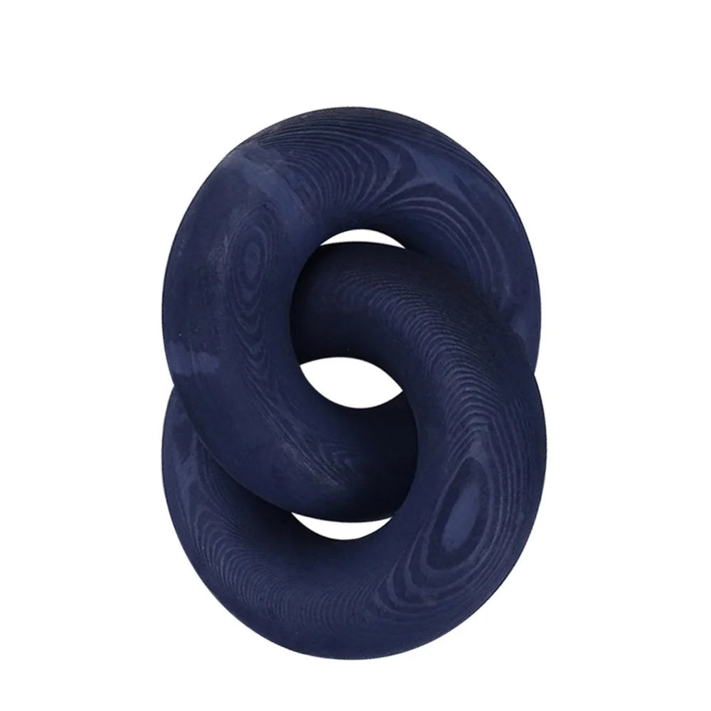 Wood Chain Farmhouse Décor – Natural Boho Knot Sculpture for Coffee Tables, Desks & Mantels – Stylish Rustic Home Ornament Accent