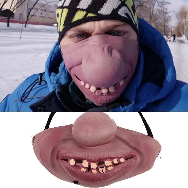 Funny Half Face Horrible Masks - Scary Cosplay Mask Costume for Halloween Party - Gear Elevation