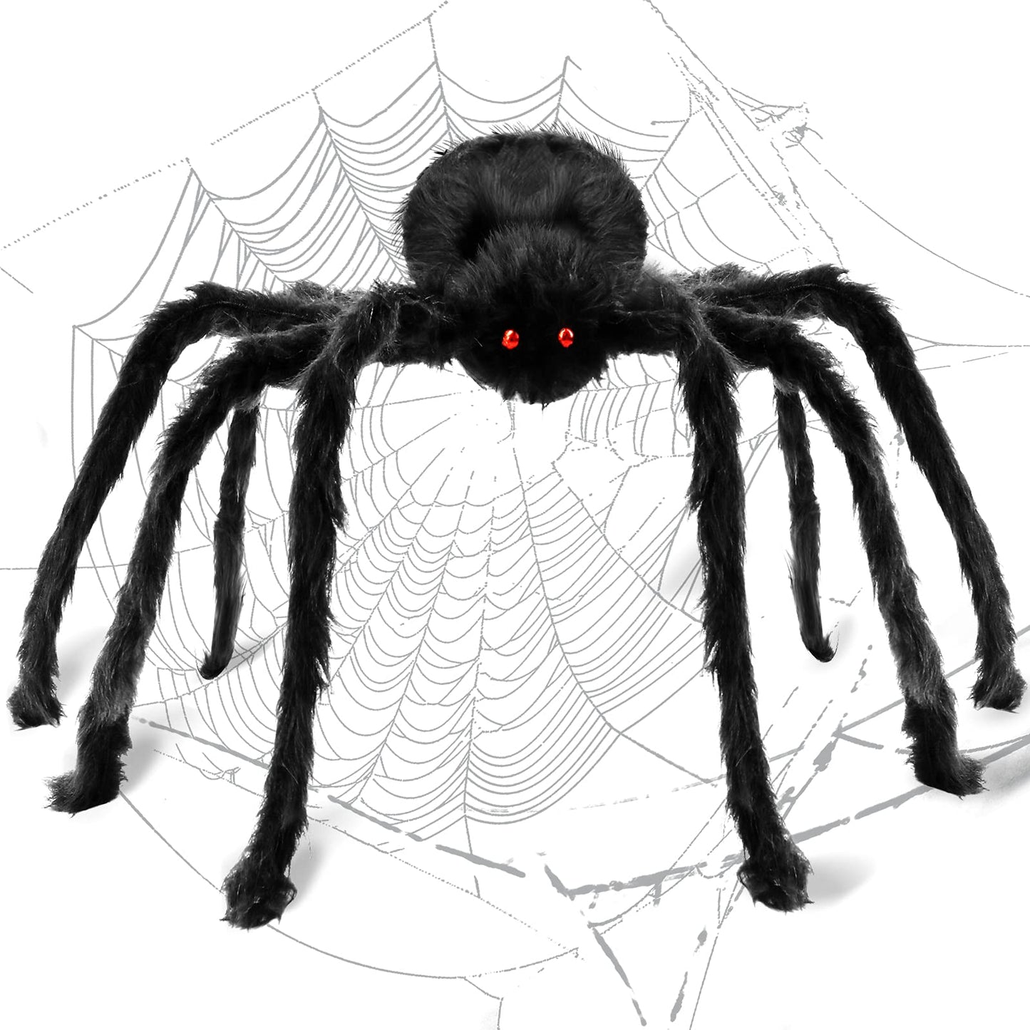 Giant Halloween Spider - Realistic Scary Decor