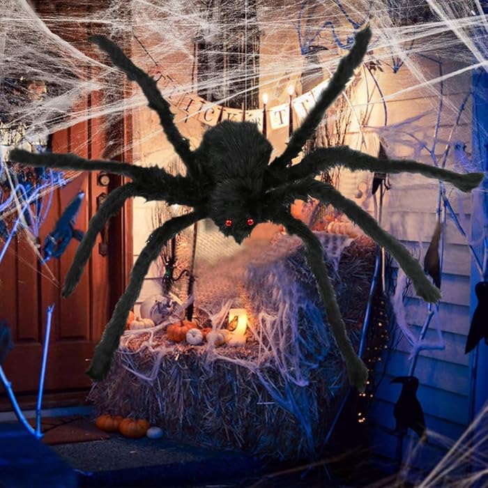 Giant Halloween Spider - Realistic Scary Decor