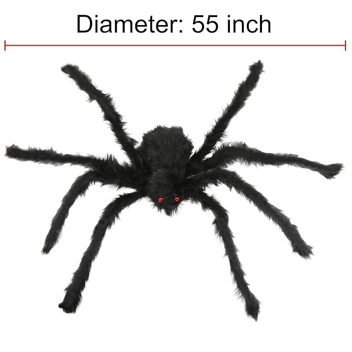 Giant Halloween Spider - Realistic Scary Decor