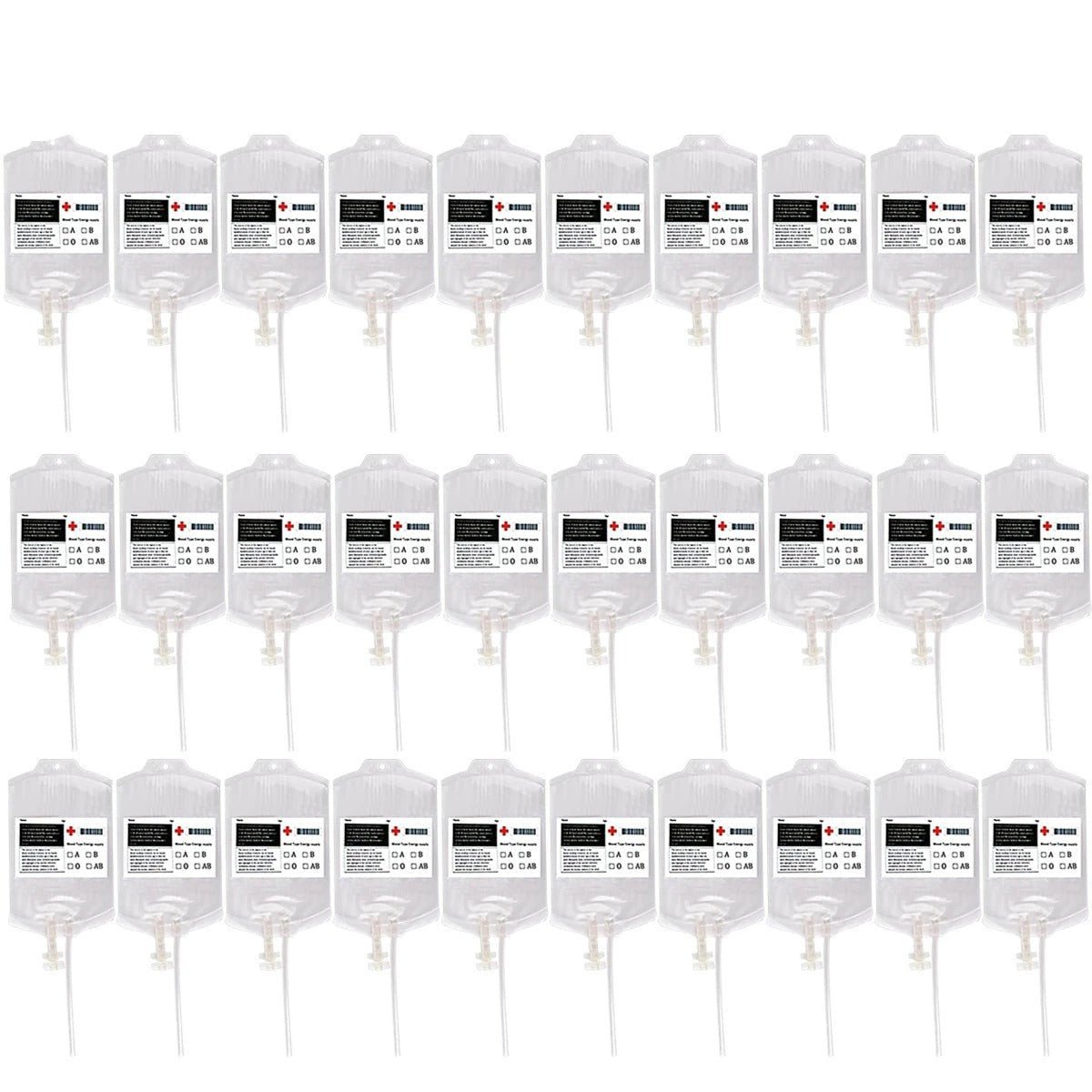 Halloween Blood Bag Drink Pack - Reusable Drink Cups Containers for Vampire Zombie Hospital Theme Party Supplies - Gear Elevation