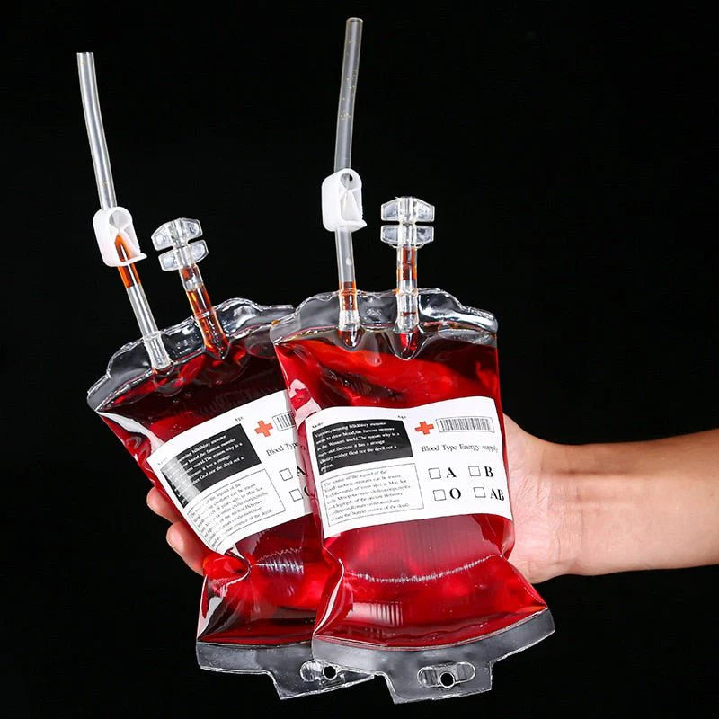 Halloween Blood Bags for Drinks - 400ml Cosplay Party Blood Bag - Gear Elevation