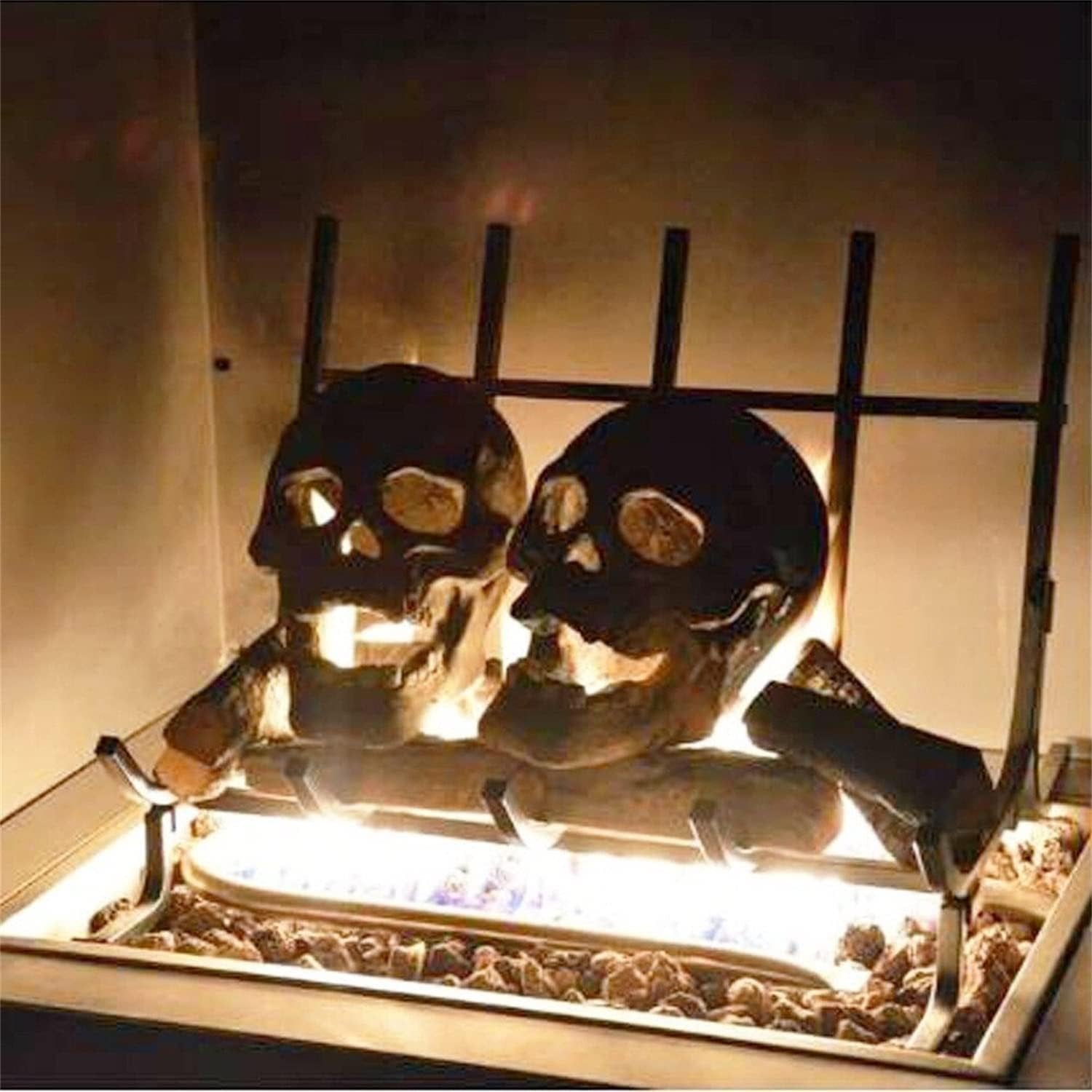 Halloween Fire Pit Skulls - Reusable Ceramic Skull Bonfire - Gear Elevation